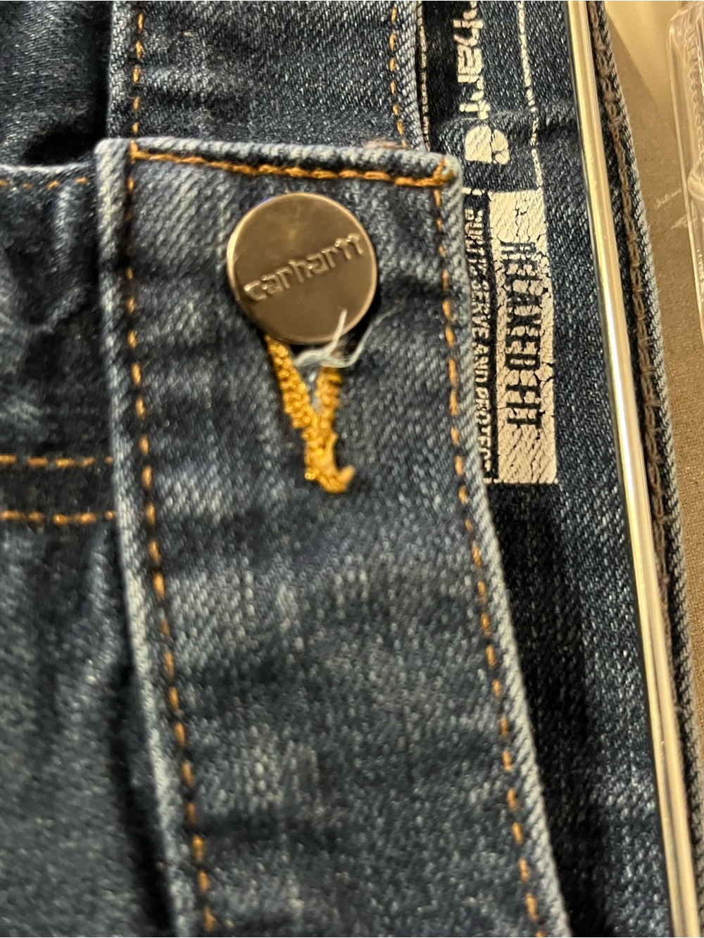 Men's Carhartt Straight relax-fit Jeans in Medium Blue - Picture 9 of 11